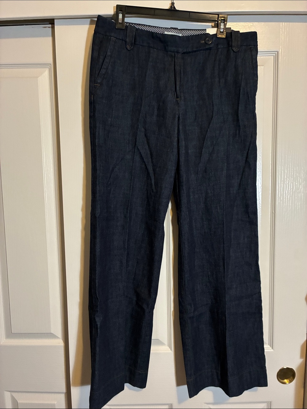LOFT Women's Straight-Leg Trousers Jeans in Dark Indigo